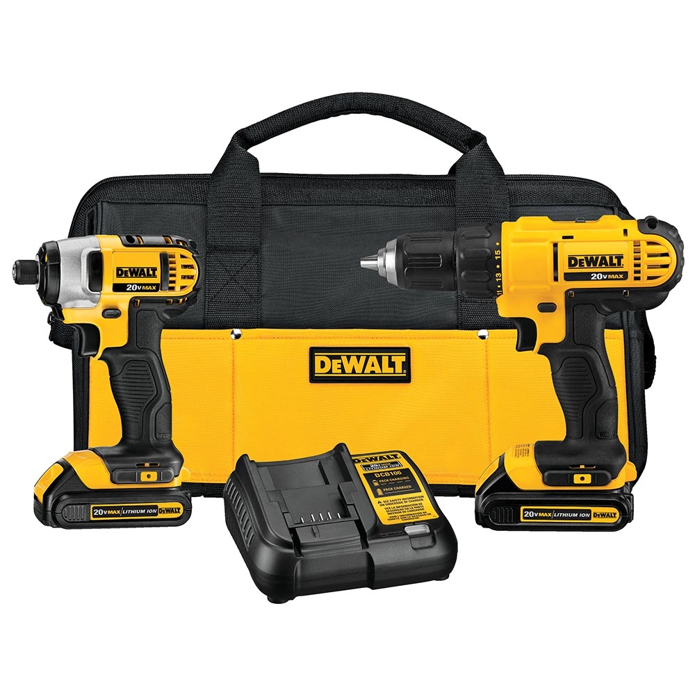 DEWALT 20V MAX Lithium Ion 2 Tool Combo Drill Driver 