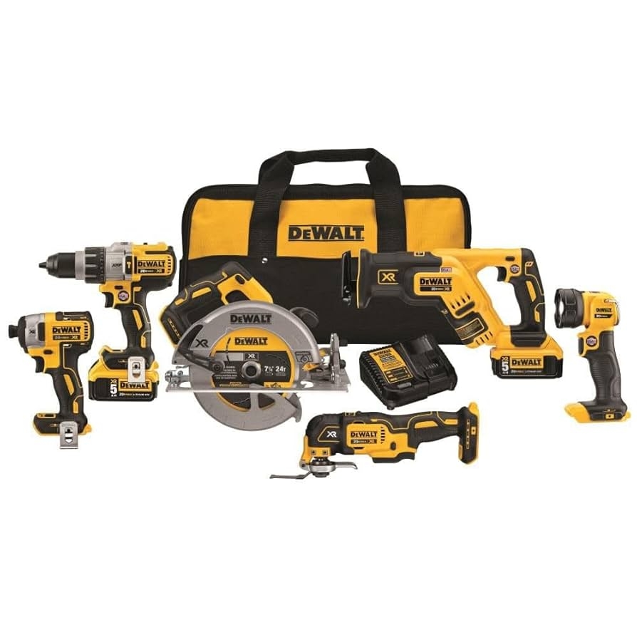 DEWALT 20V MAX Power Tool Combo Kit 6 Tool Cordless Power Tool Set With 2 Batteries And Charger DCK694P2 Amazon