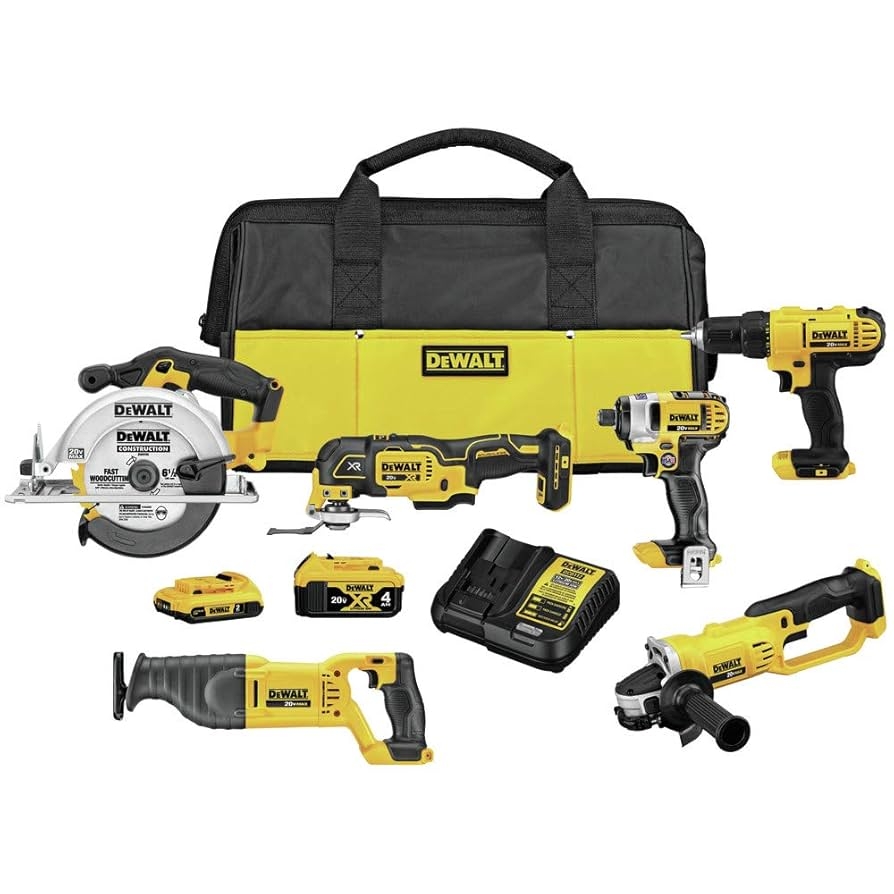 DEWALT 20V MAX Power Tool Combo Kit 6 Tool Cordless Power Tool Set With Battery And Charger DCK661D1M1 Amazon