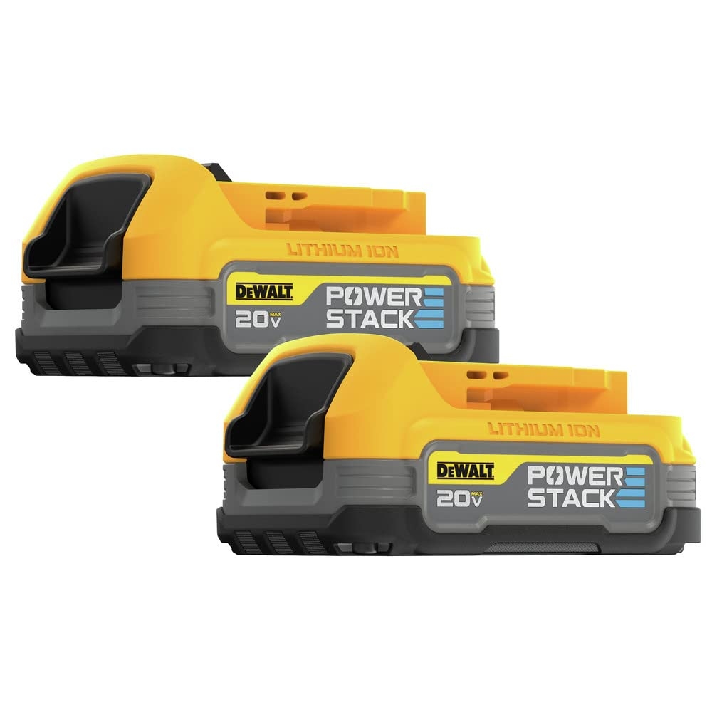DEWALT 20V MAX POWERSTACK Lithium Ion Battery 2 Pack DCBP034 2 Amazon