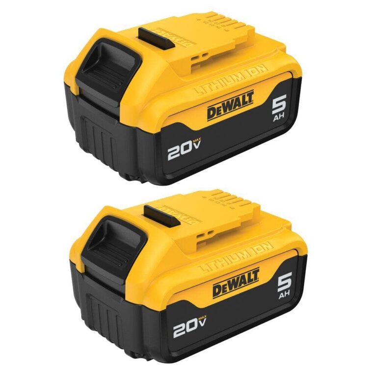 DEWALT 20V MAX Premium Lithium Ion 5 0Ah Battery Pack 2 Pack DCB205 2 The Home Depot