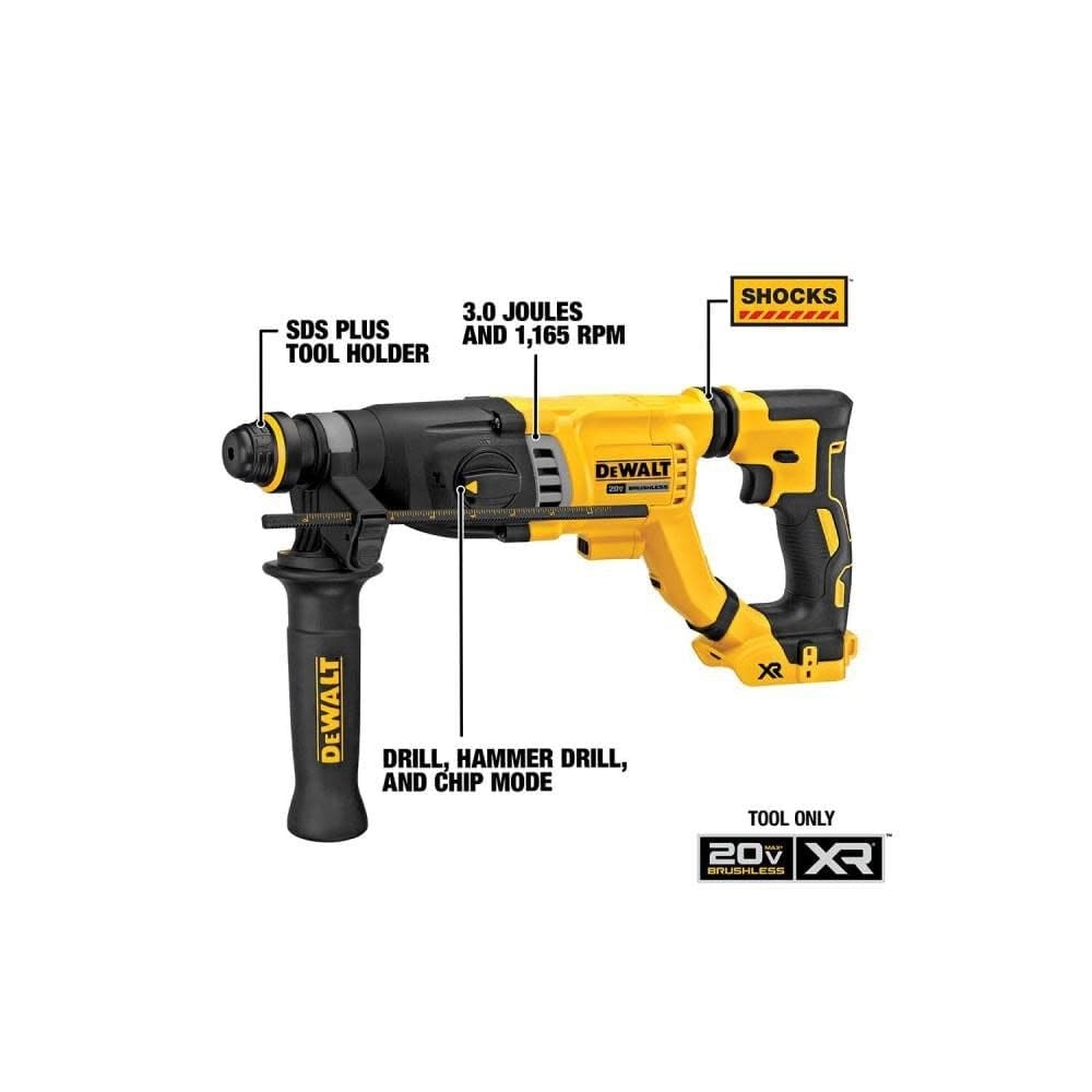 DEWALT 20V MAX Rotary Hammer SDS Plus 1 1 8 Inch Tool Only DCH263B Amazon