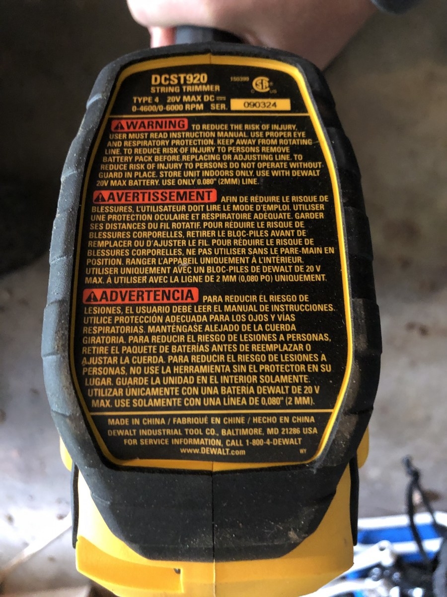 Dewalt 20V Max String Trimmer DCST920 Change The String Outdoor 