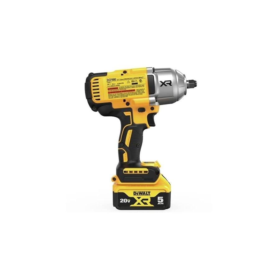 DEWALT 20V MAX XR 1 2 In High Torque Impact Wrench With Hog Ring Anvil Kit DCF900P2 Amazon