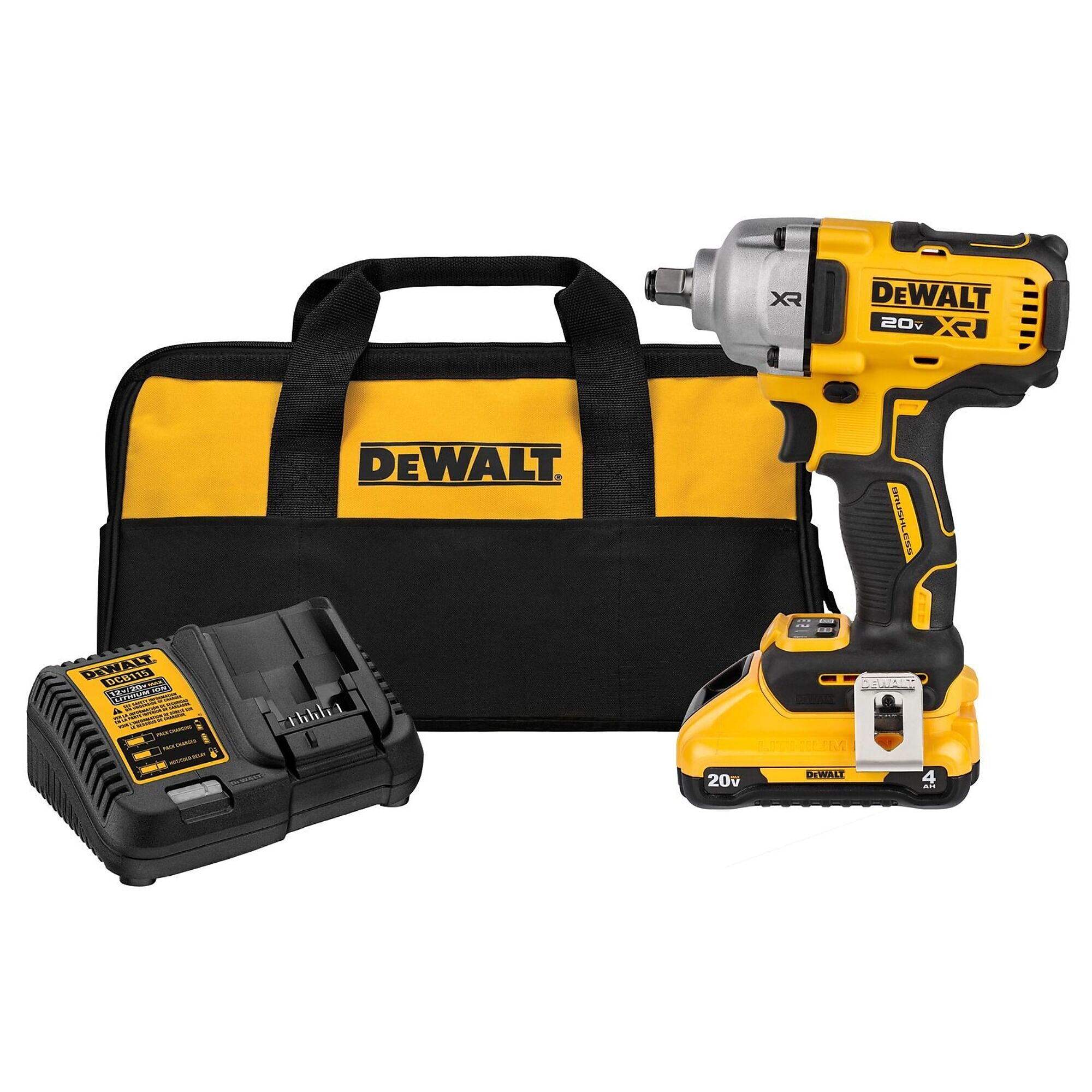 DEWALT 20V MAX XR 1 2in Mid Range Impact Wrench Kit Drive Size 