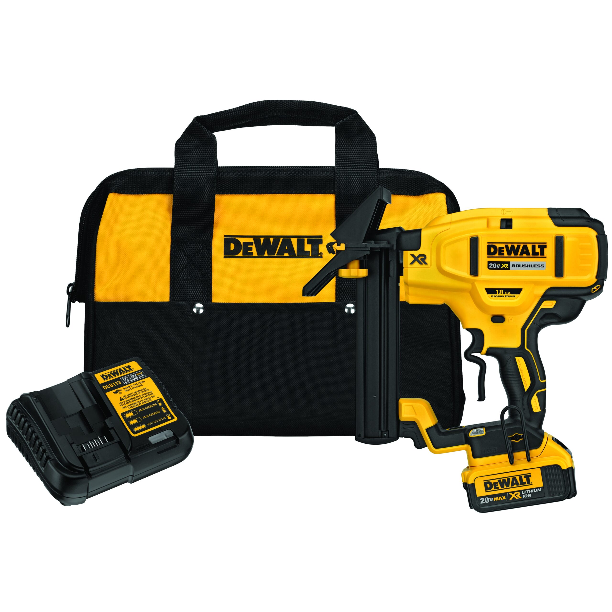 DEWALT 20V MAX XR 18 GA Cordless FLooring Stapler