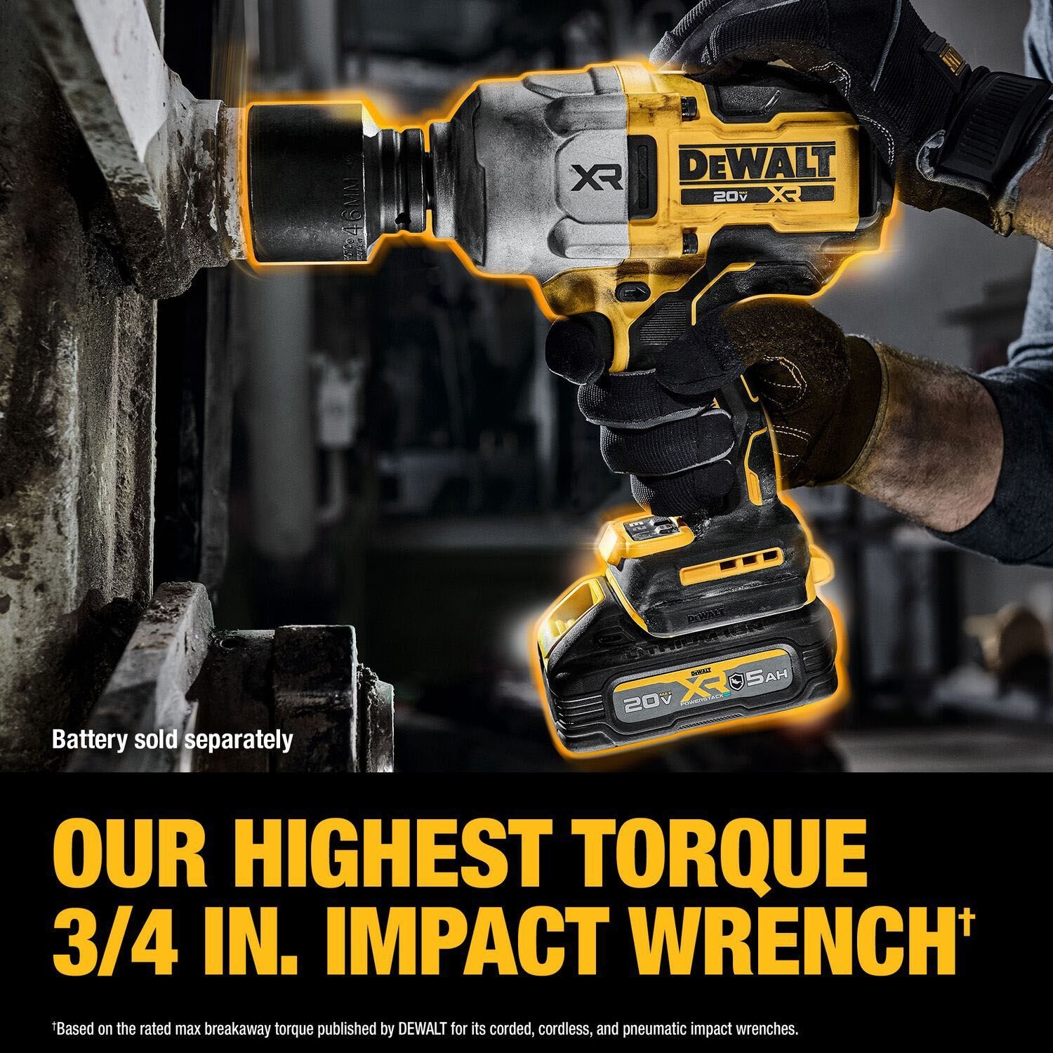 DeWalt 20V Max XR 3 4 Inch Brushless Cordless Impact Wrench With Hog Ring Anvil Tool Only DCF964B