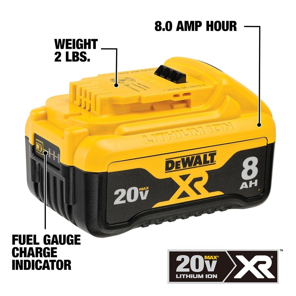 DEWALT 20V MAX XR Battery 8 0 Ah DCB208 Amazon