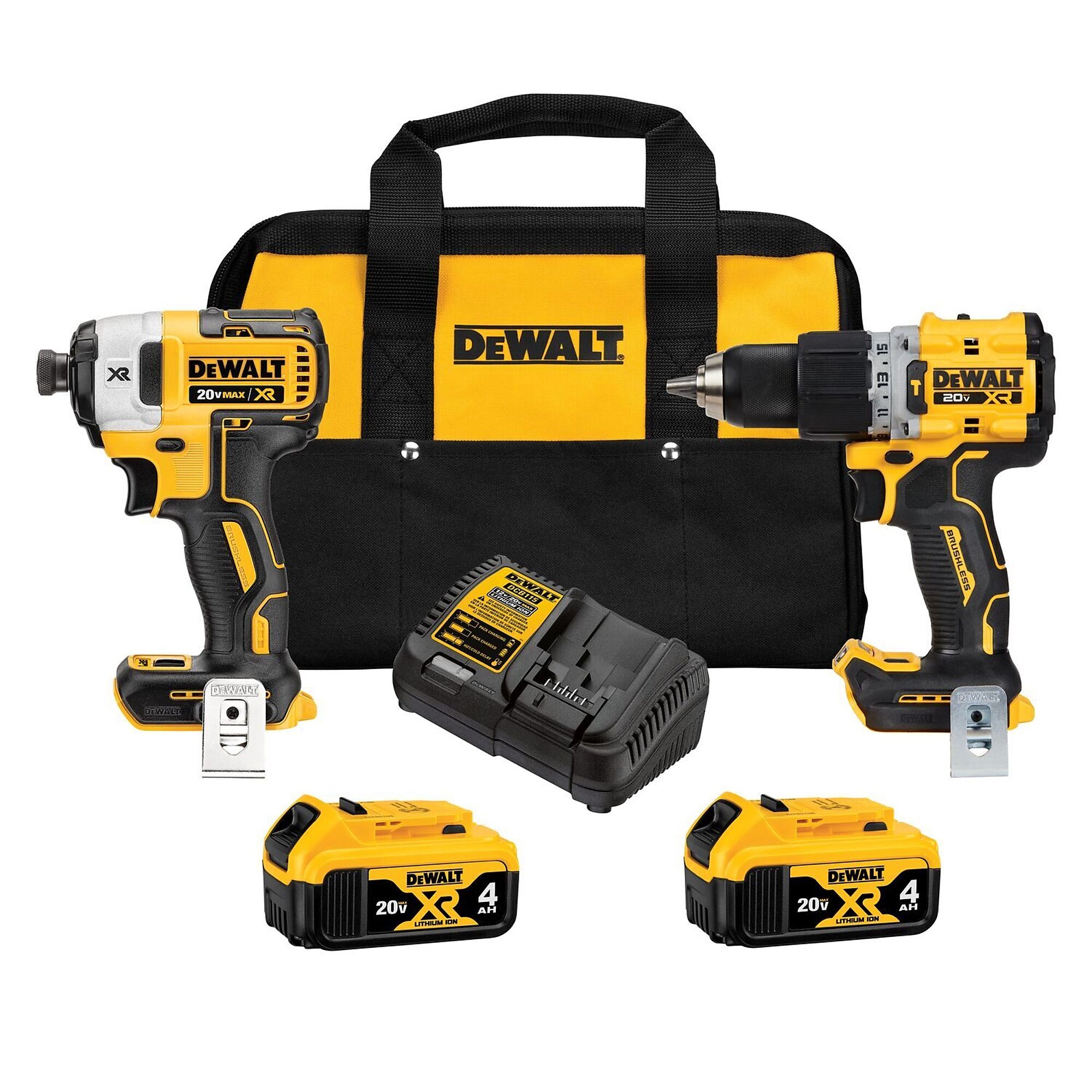 DEWALT 20V MAX XR Brushless 2 Tool Combo Kit 1 2in Chuck 1 4in Drive Model DCK249M2 Northern Tool