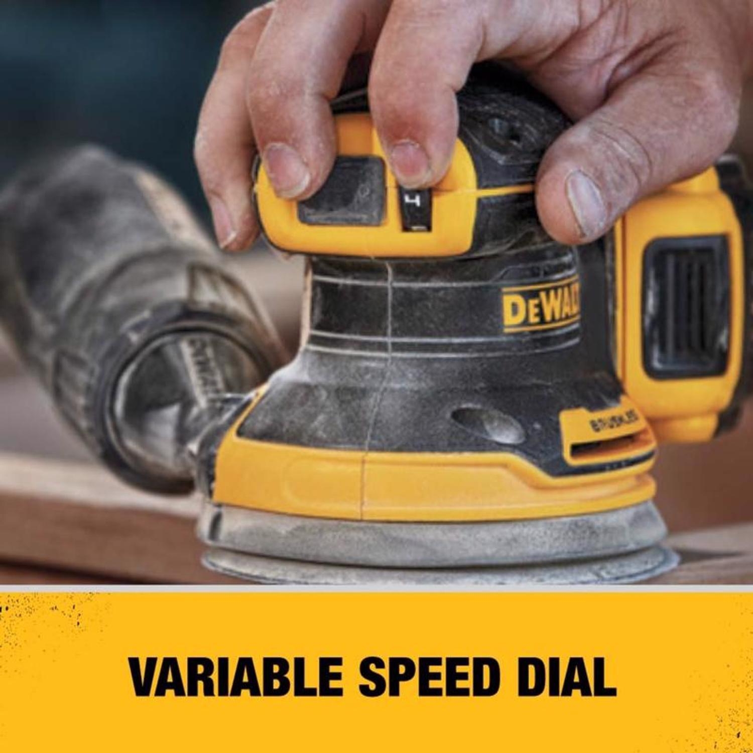 DeWalt 20V MAX XR Cordless 5 In Brushless Random Orbit Sander Tool Only Stine Home Yard The Family You Can Build Around 
