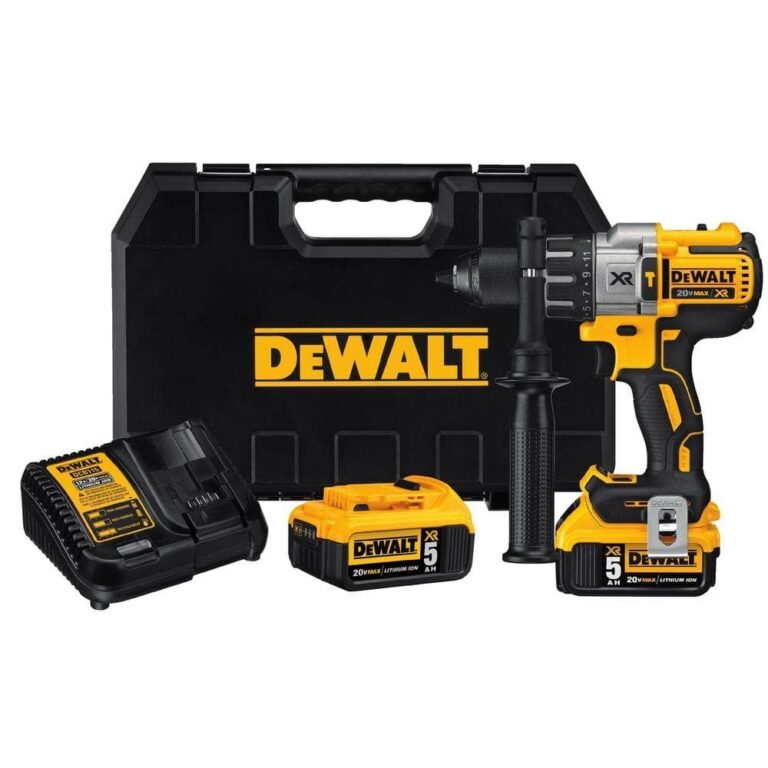 DEWALT 20V MAX XR Cordless Brushless 3 Speed 1 2 In Hammer Drill With 2 20V 5 0Ah Batteries And Charger DCD996P2 The Home Depot
