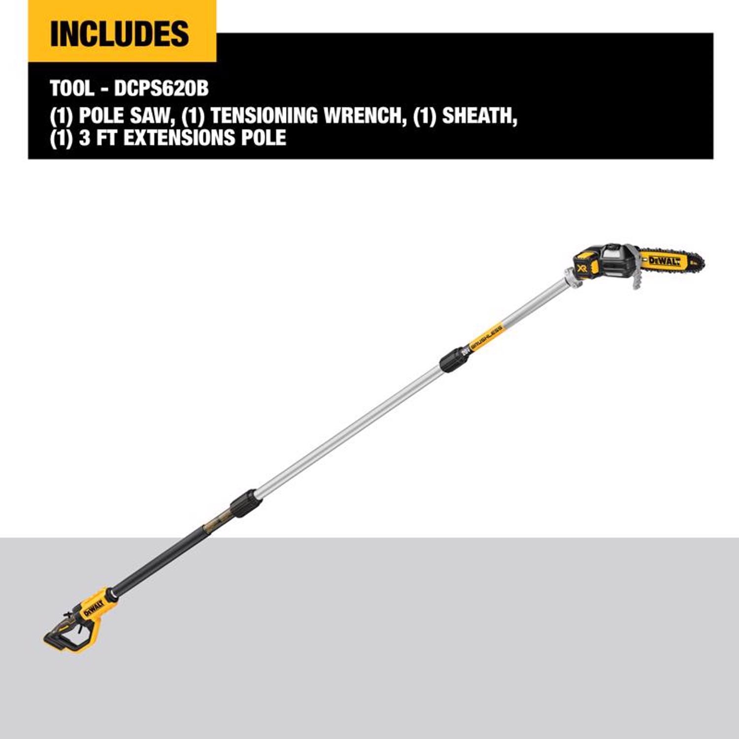 DeWalt 20V MAX XR DCPS620B 8 In 20 V Battery Pole Saw Tool Only Stine Home Yard The Family You Can Build Around 