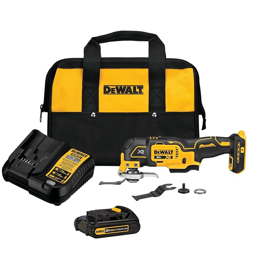 DEWALT 20V MAX XR Oscillating Tool Kit 3 Speed With Blades Battery And Charger Included DCS356C1 Amazon