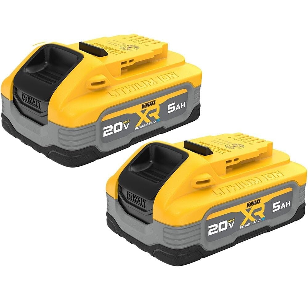 DEWALT 20V MAX XR POWERSTACK 5 Ah Lithium Ion Battery 2 Pack DCBP520 2 Amazon