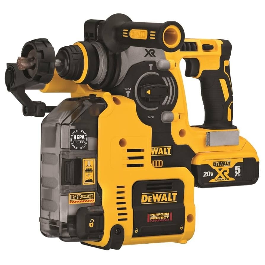 DEWALT 20V MAX XR Rotary Hammer SDS Plus L Shape On Board Dust Extractor 1 Inch DCH273P2DHO Amazon