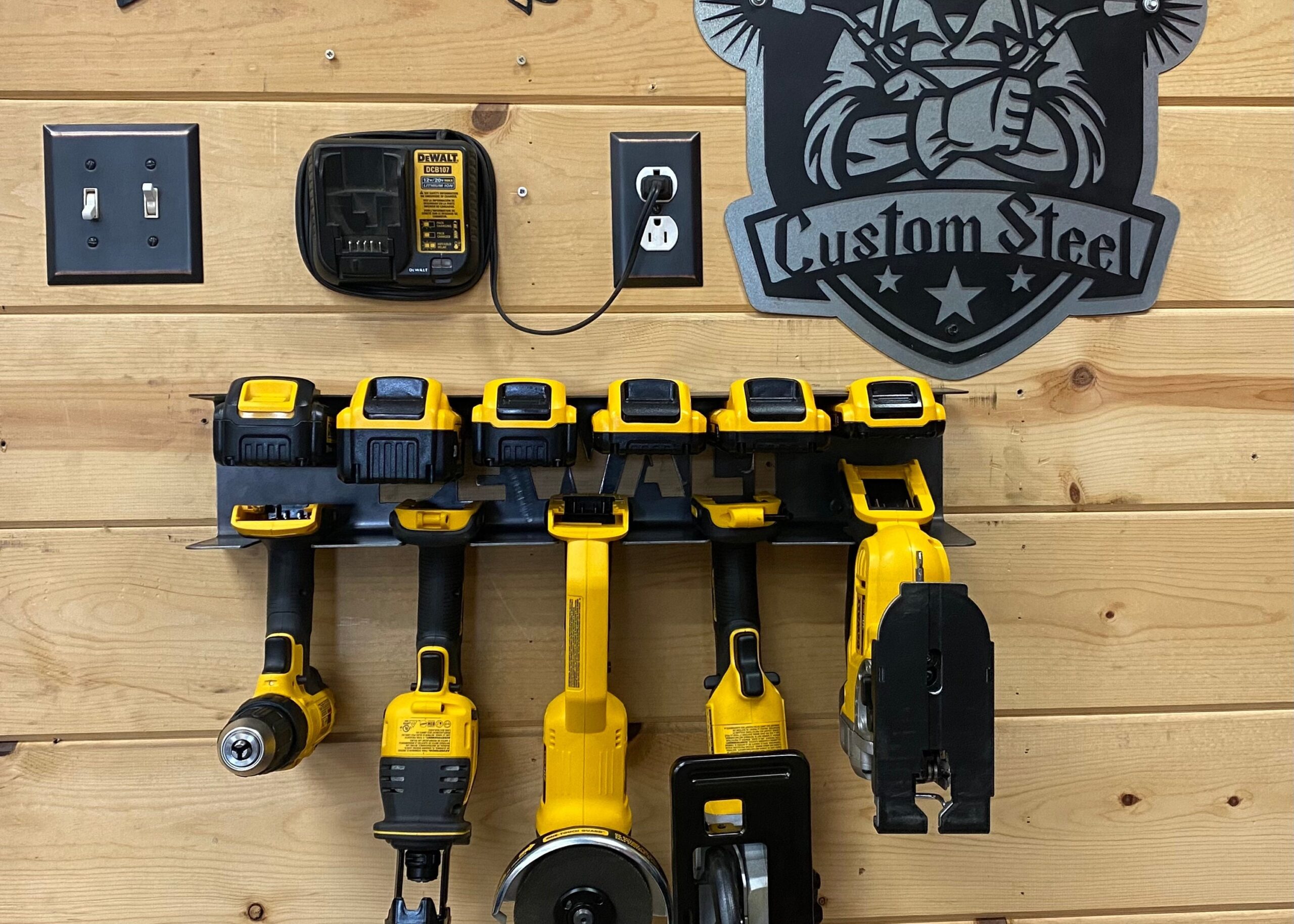 Dewalt 20V Power Tool Organizer Steel Battery Holder Garage Storage Etsy