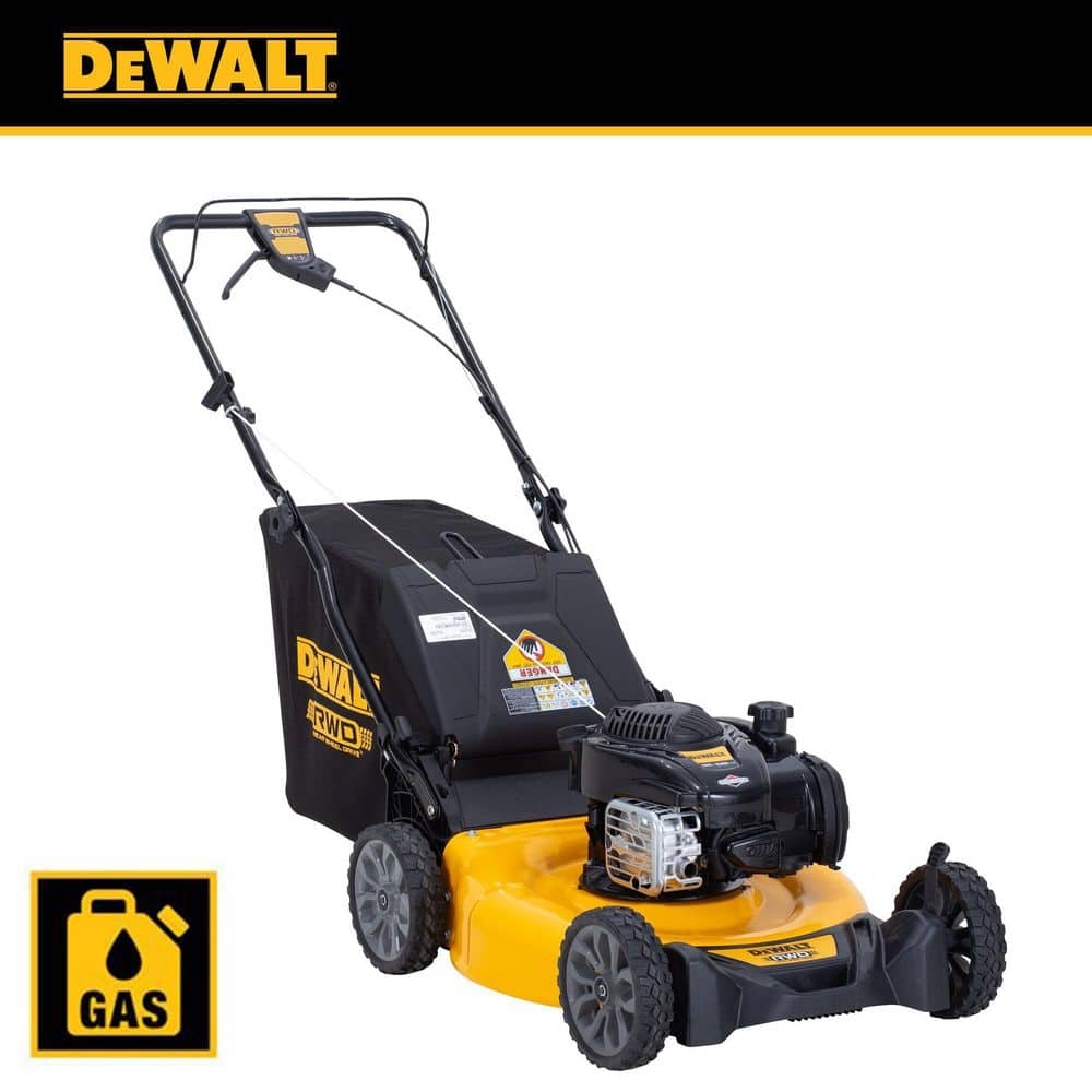 DEWALT 21 In 150cc Briggs And Stratton 625ex Engine Rear Wheel Drive 2 in 1 Gas Self Propelled Walk Behind Lawn Mower 12A O1T9739 The Home Depot