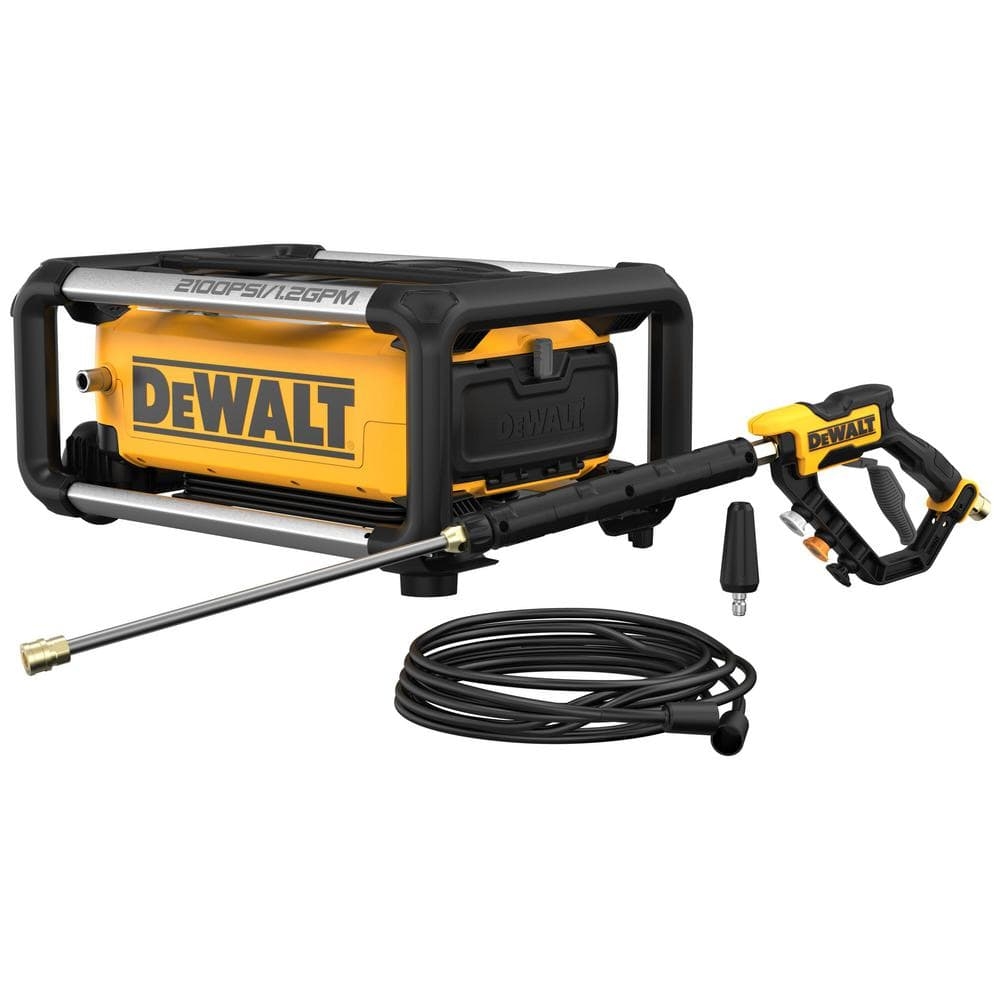 DEWALT 2100 PSI 1 2 GPM 13 Amp Cold Water Electric Pressure Washer With Internal Equipment Storage DWPW2100 The Home Depot