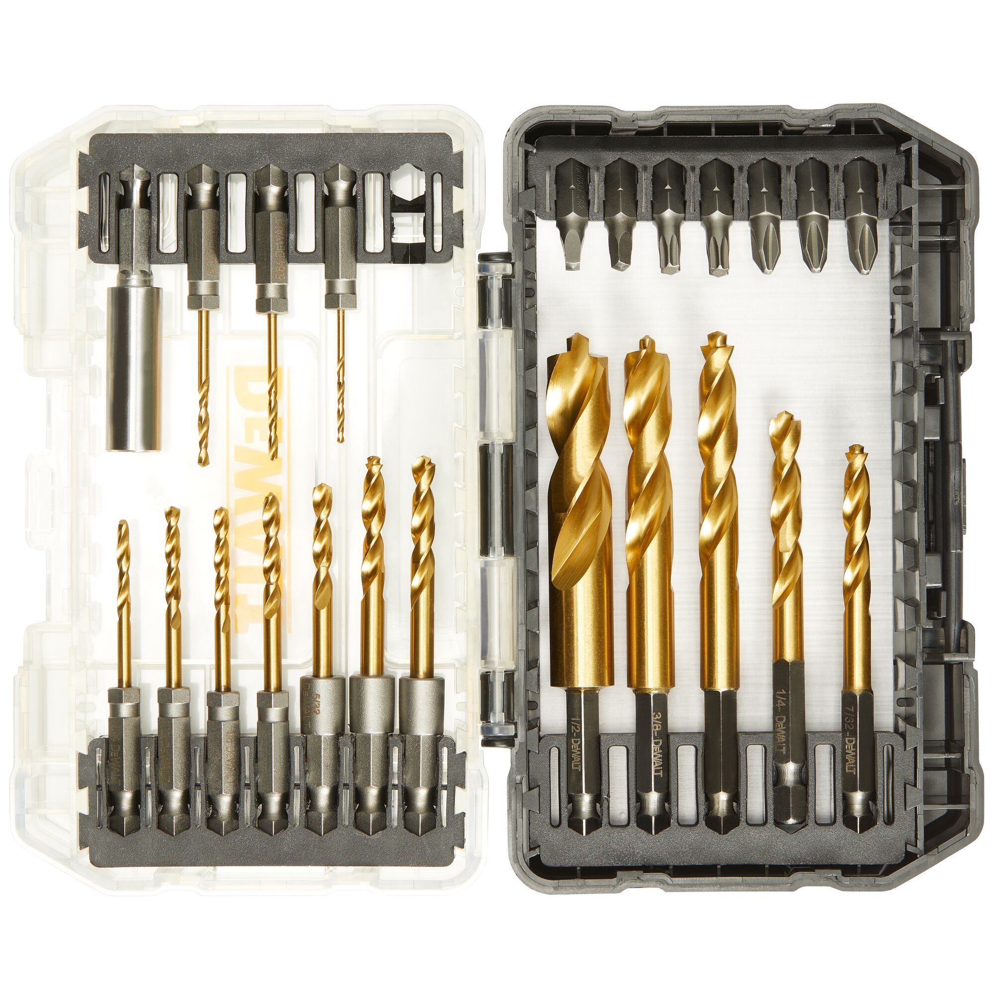 DEWALT 23 Piece Assorted X Titanium Nitride Coated Hss Jobber Length Twist Drill Bit Set DD5165 At Lowes