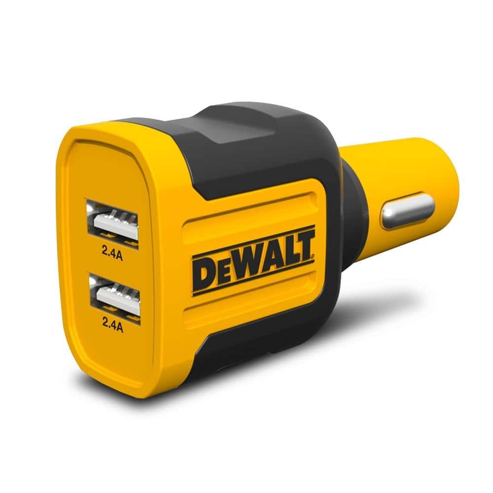 DEWALT 24 Watt 2 Port Mobile USB Charger 141 9008 DW2 The Home Depot