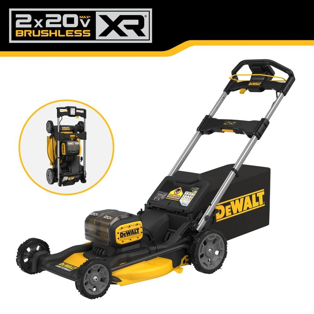 DEWALT 2x20V MAX 21 In Cordless Battery Powered Push Lawn Mower Kit With 2 10 Ah Batteries And Chargers DCMWP234U2 The Home Depot