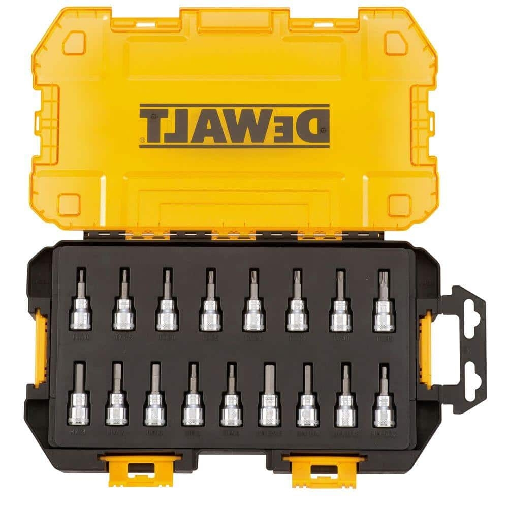 DEWALT 3 8 In Drive Bit Socket Set With Case 17 Piece DWMT73806 The Home Depot