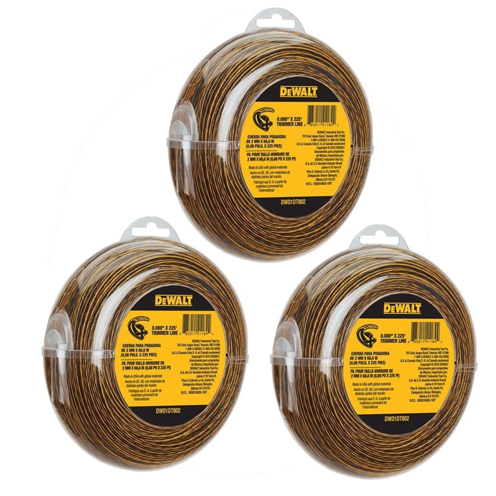 Dewalt 3 Pack Of Genuine OEM Replacement Trimmer Line DWO1DT802 3PK Walmart