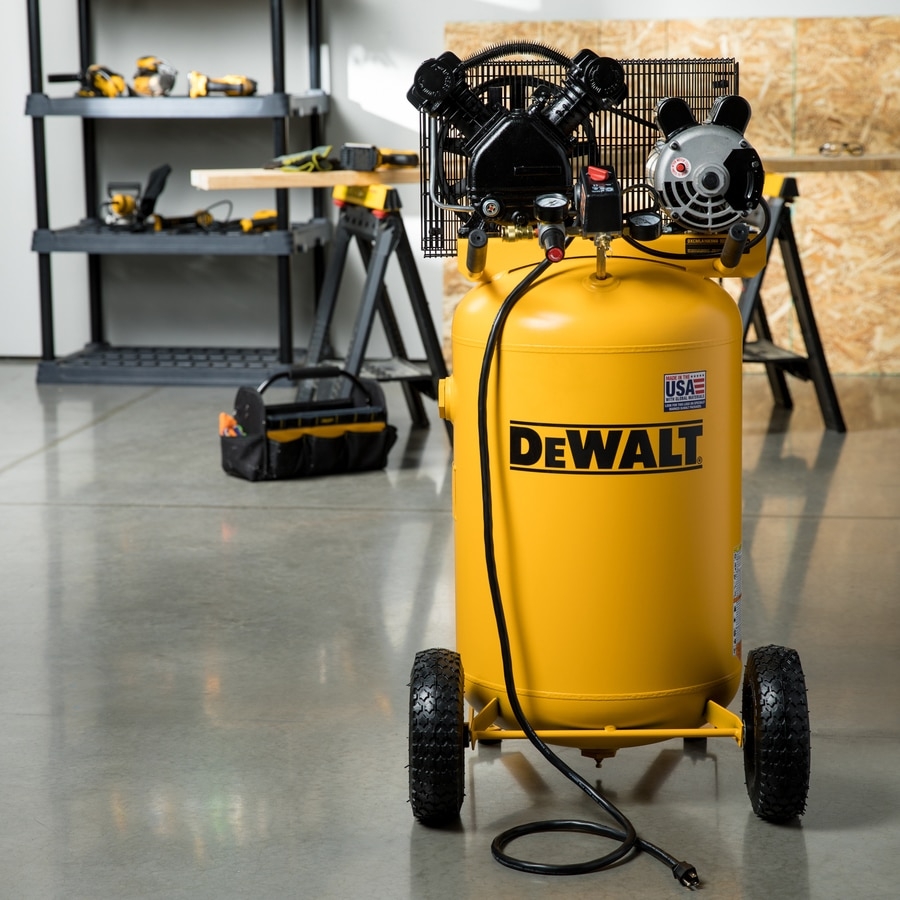DEWALT 30 Gallon Portable Electric 155 PSI Vertical Air Compressor In The Air Compressors Department At Lowes
