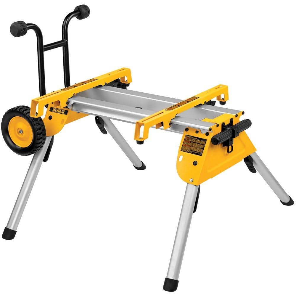 DEWALT 33 Lbs Heavy Duty Rolling Table Saw Stand With Quick Connect Stand Brackets With 200lbs Capacity DW7440RS The Home Depot