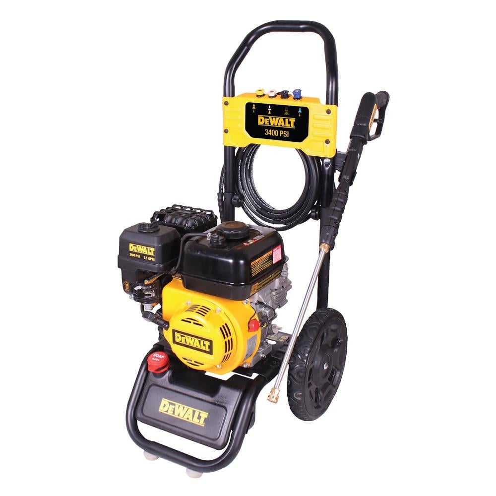 DEWALT 3400 PSI 2 5 GPM Gas Cold Water Pressure Washer With DeWalt 210 Engine DXPW61372 The Home Depot