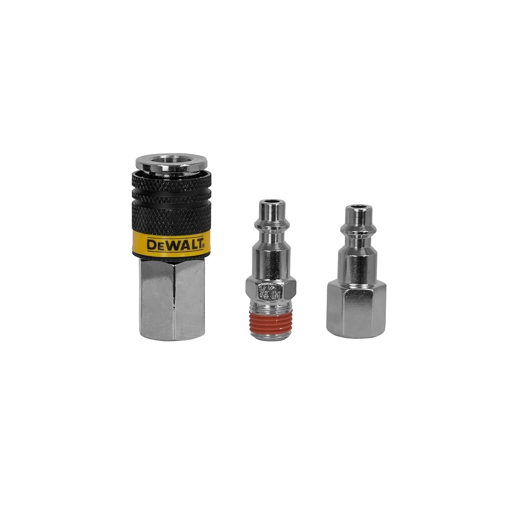 DEWALT 3pc 1 4 Inch NPT Industrial Coupler 1pc U0026 Plug 2pcs Kit DXCM036 0207 Amazon