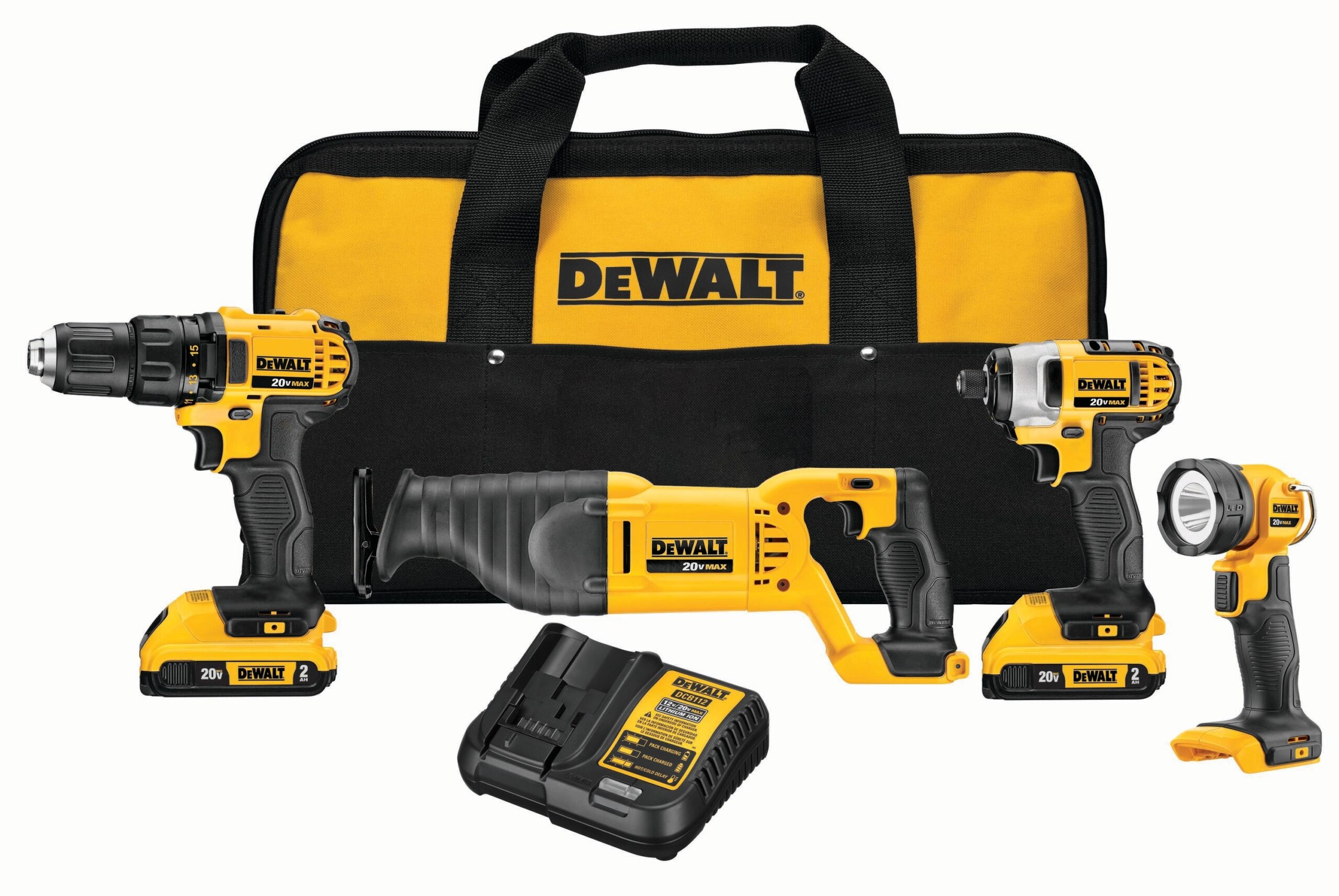 DEWALT 4 Tool 20 Volt Max Power Tool Combo Kit With Soft Case 2 Batteries And Charger Included DCK420D2 At Lowes