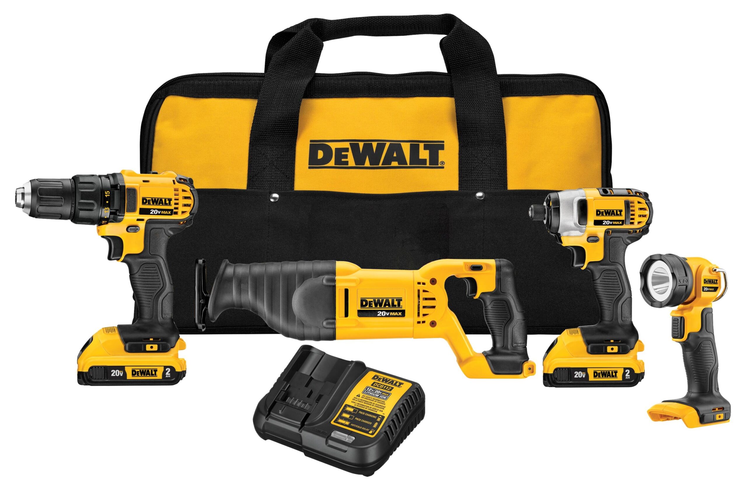 DEWALT 4 Tool 20 Volt Max Power Tool Combo Kit With Soft Case 2 Batteries And Charger Included DCK420D2 At Lowes