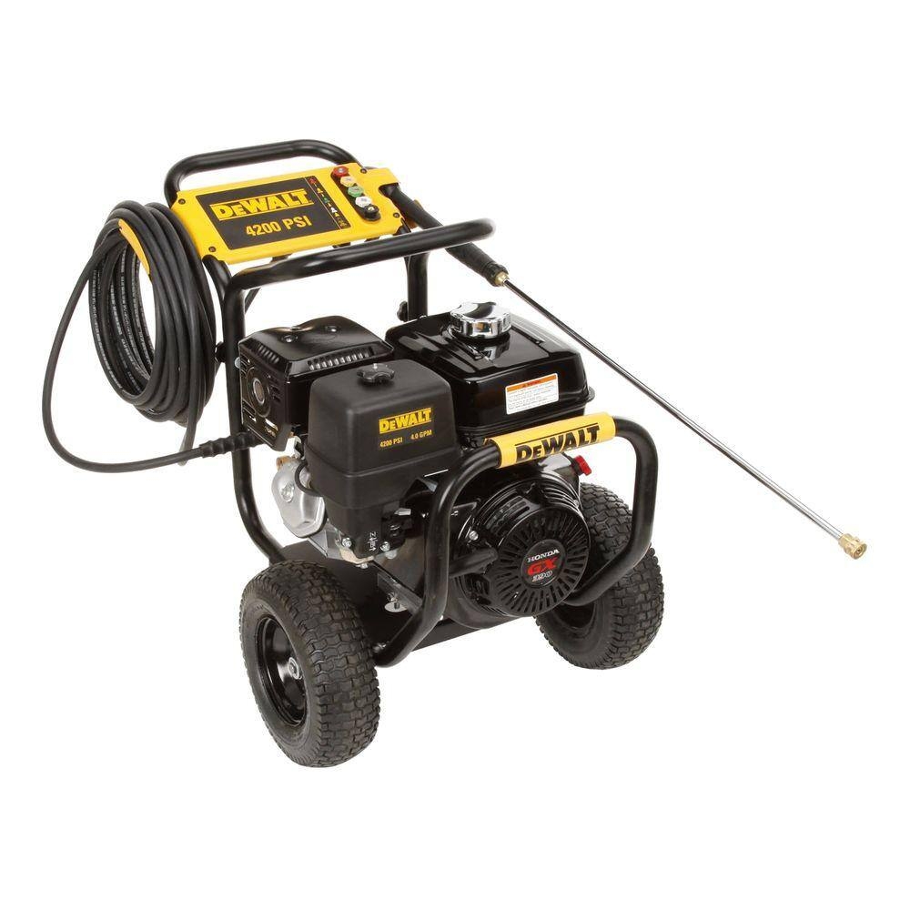 DEWALT 4200 PSI 4 0 GPM Gas Cold Water Pressure Washer With HONDA GX390 Engine 49 State 60577 The Home Depot