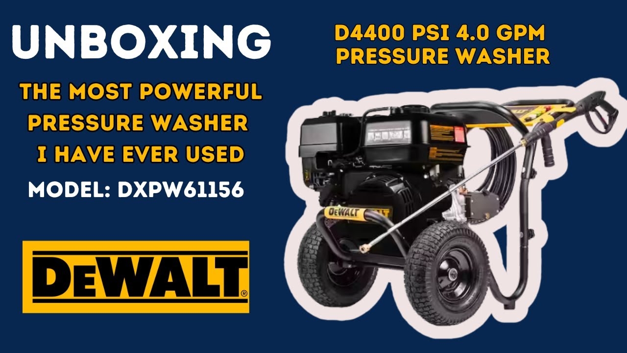 DEWALT 4400 PSI Gas Pressure Washer Unboxing Installation Guide High Powered Cleaning Tutorial YouTube