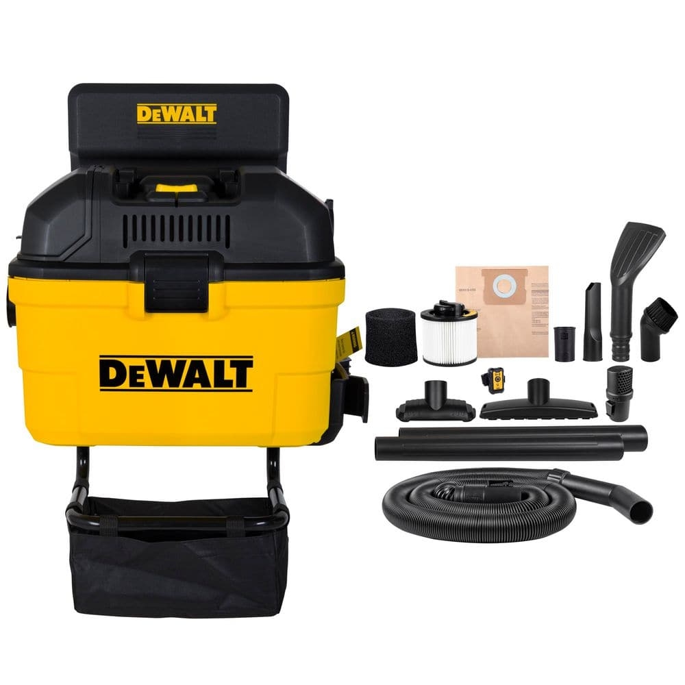 DEWALT 6 Gal 5 0 HP Portable Wall Mounted Wet Dry Vacuum With Hose And Accessories DXV06G The Home Depot