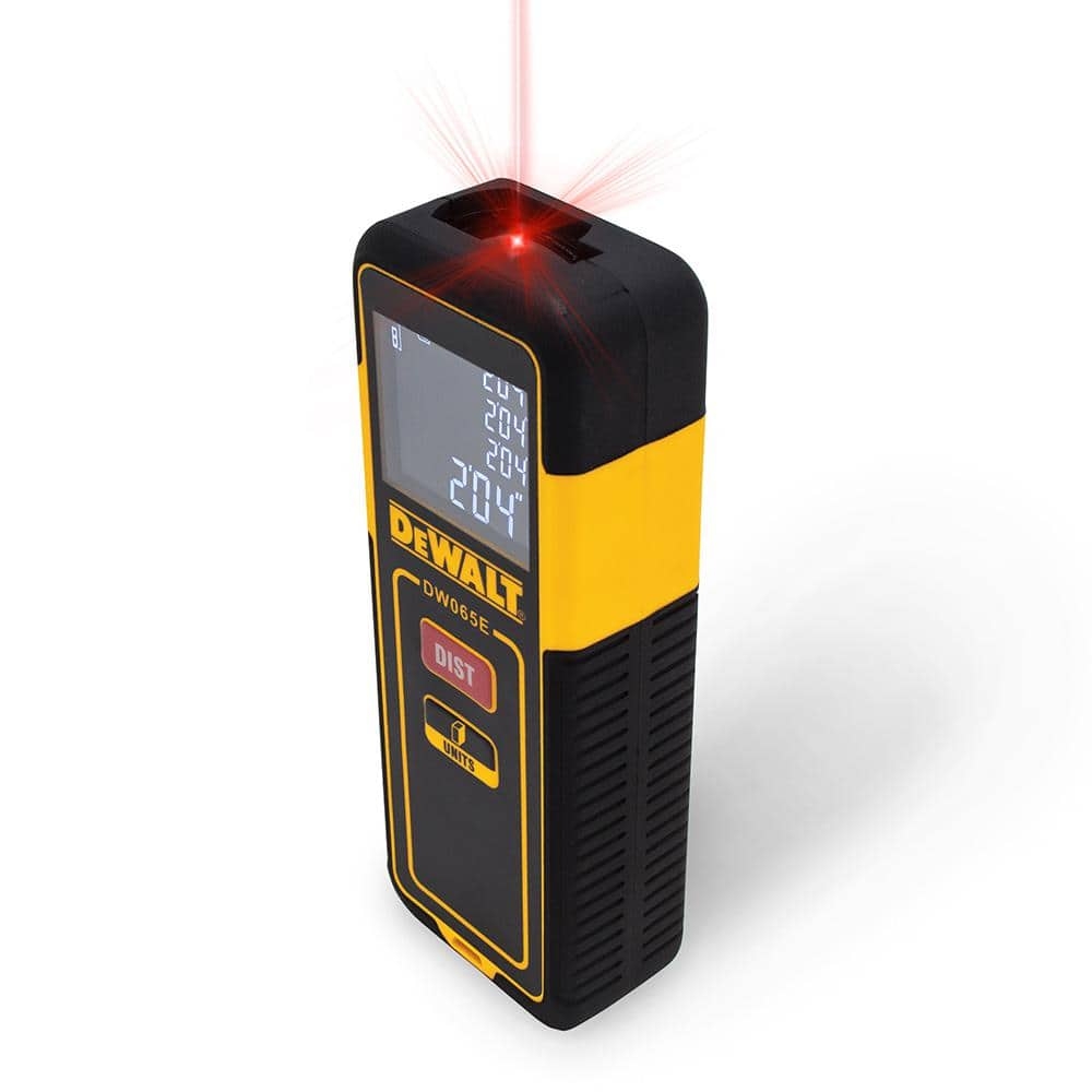DEWALT 65 Ft Laser Distance Measurer DW065E The Home Depot