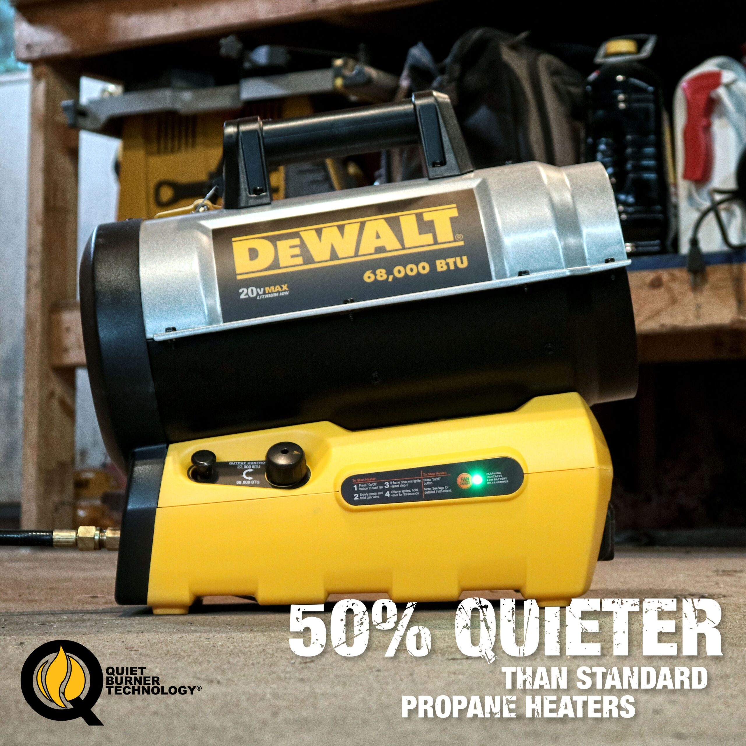 DEWALT 68000 BTU Outdoor Portable Forced Air Propane Heater DXH70CFAVH At Lowes