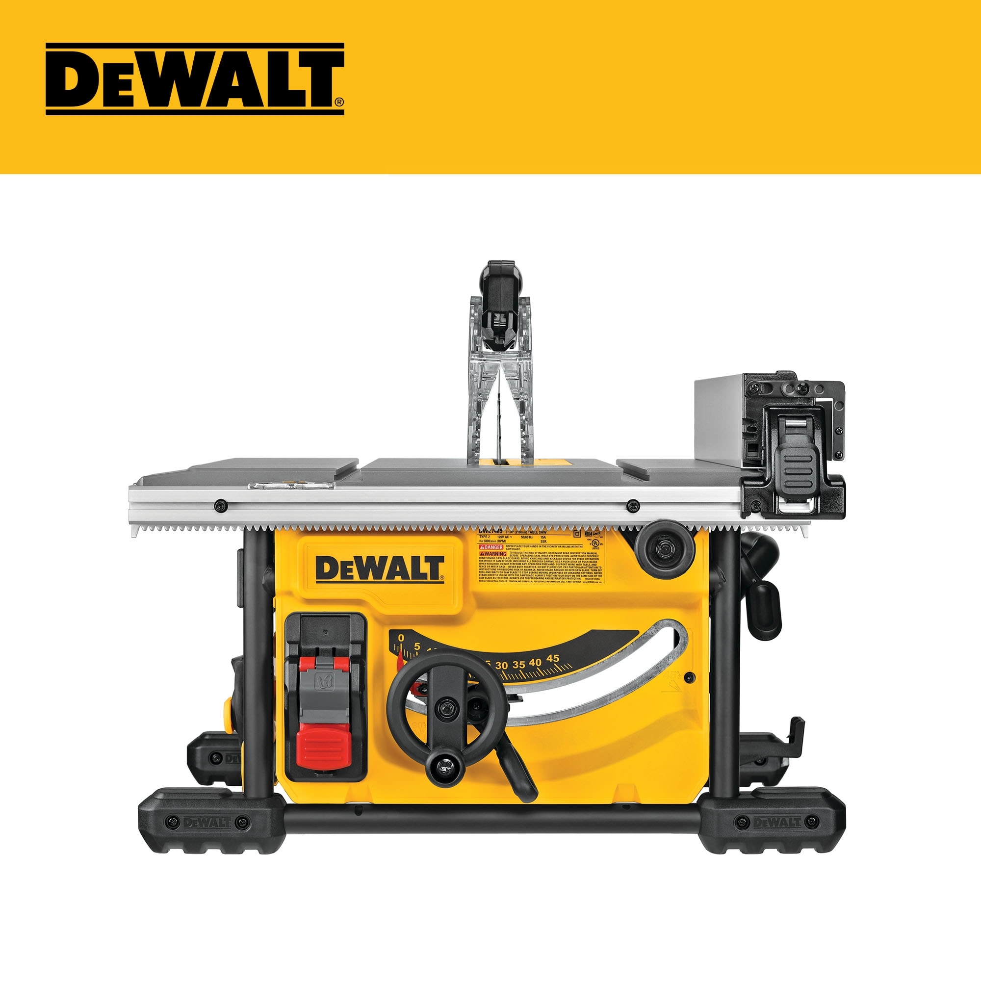 DEWALT 8 25 in 15 Amp Corded Portable Jobsite Table Saw DWE7485 At Lowes