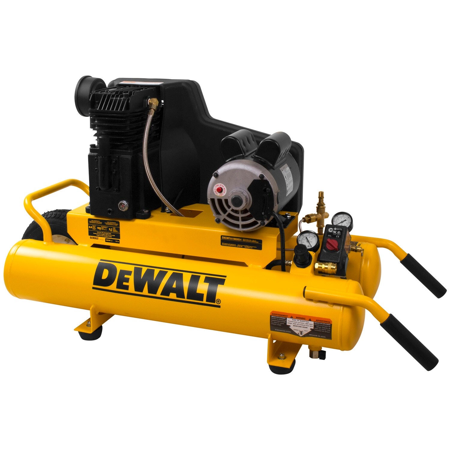 DEWALT 8 Gallon Portable Electric 155 PSI Horizontal Air 