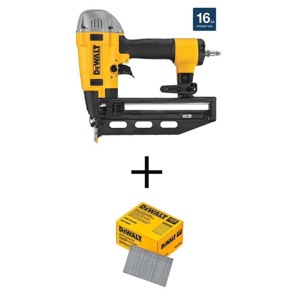 DEWALT Air Nailer 2 1 2 16 Gauge 2 16 Gauge Straight Finish Nail 2500 Per Box EBay