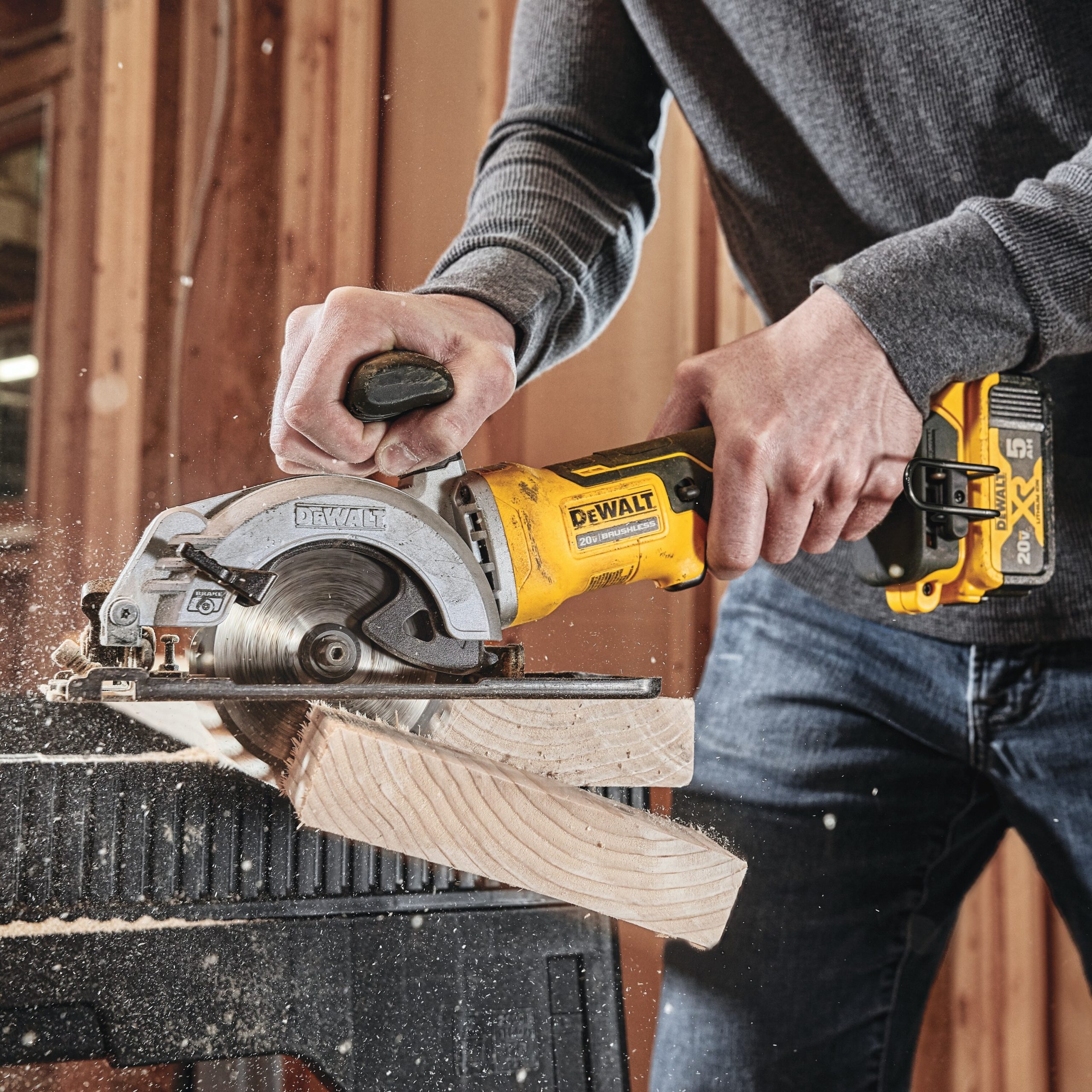 DEWALT ATOMIC 20 Volt MAX Cordless Brushless 4 1 2 In Circular Saw Tool Only DCS571B Celtic Building Supplies Yonkers NY