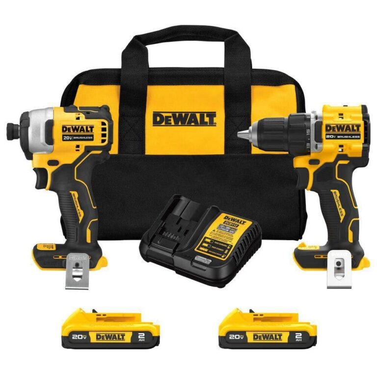 DEWALT ATOMIC 20 Volt MAX Lithium Ion Cordless Combo Kit 2 Tool With 2 2 0Ah Batteries Charger And Bag DCK225D2 The Home Depot