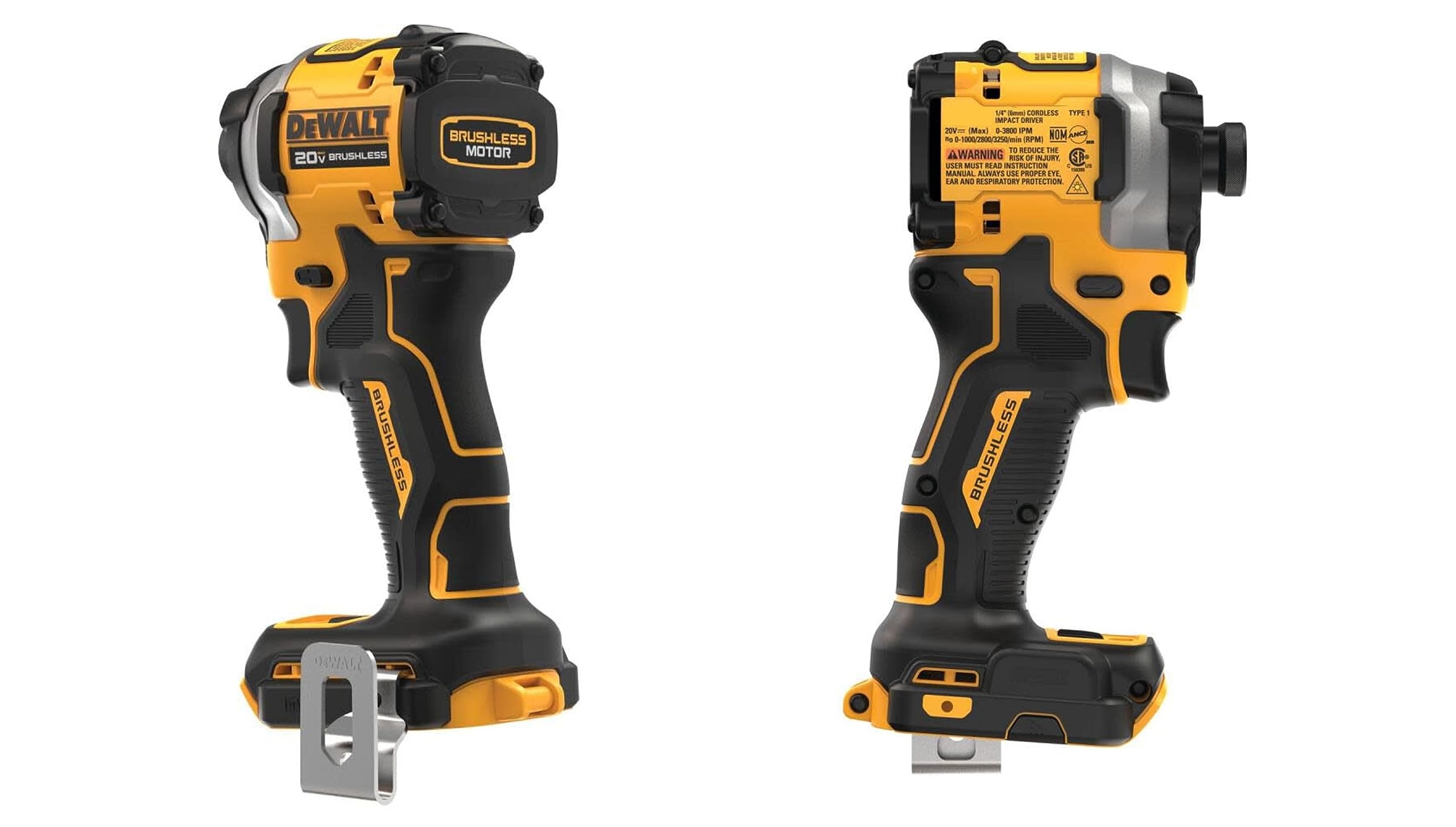 DEWALT ATOMIC 20V MAX 1 4 In Brushless Cordless 3 Speed Impact Driver One pack Bare Tool 1pack ATOMIC 20V MAX Brushless 1 4 In 3Speed Drive Amazon