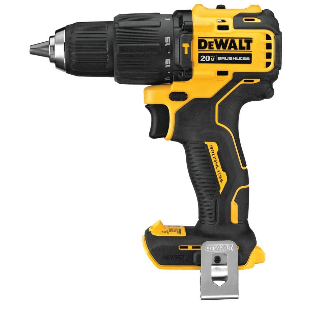 DEWALT ATOMIC 20V MAX Cordless Brushless Compact 1 2 In Hammer Drill Tool Only DCD709B The Home Depot