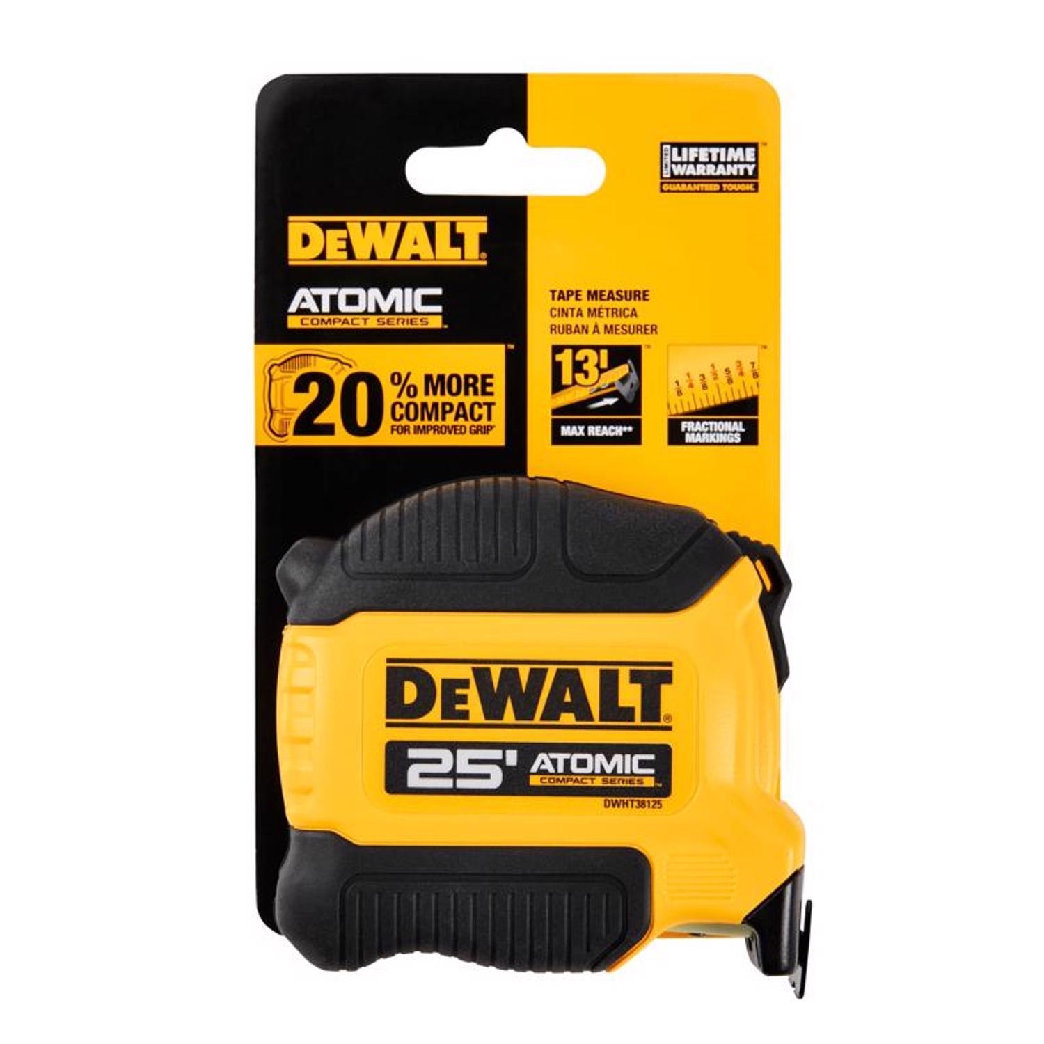 DeWalt ATOMIC 25 Ft L X 1 125 In W Compact Tape Measure 1 Pk