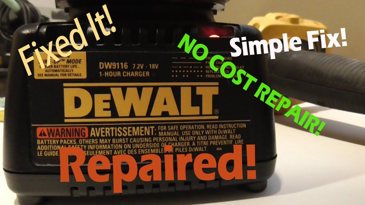 DeWALT Battery Charger Repair DW9116 YouTube