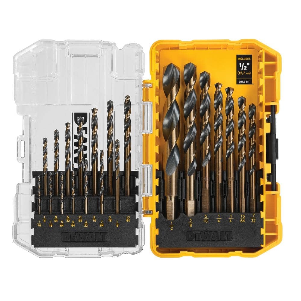 DEWALT Black And Gold Twist Drill Bit Set 21 Piece DWA1181 The Home Depot