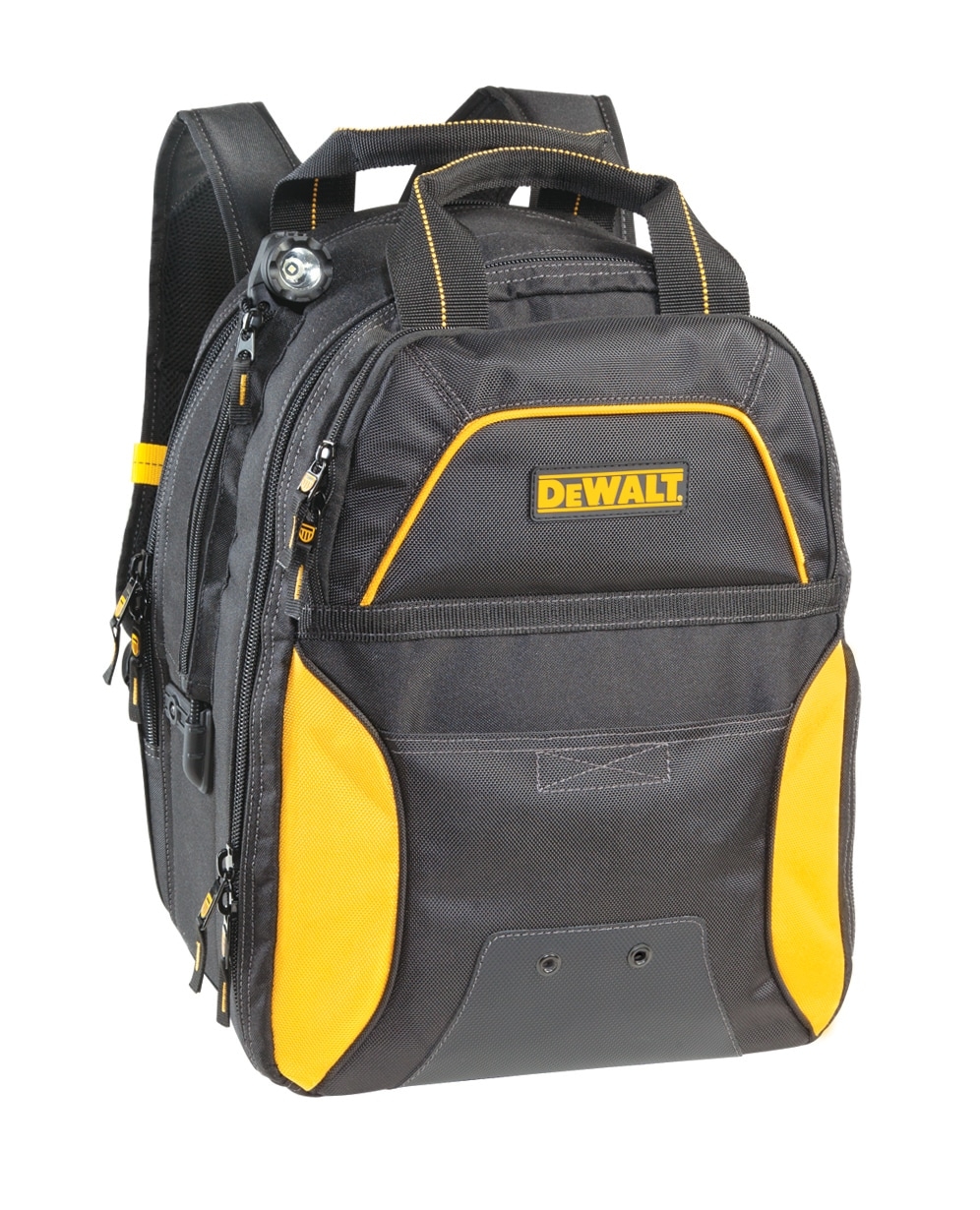 DEWALT Black Yellow Polyester 6 in Zippered Backpack At Lowes