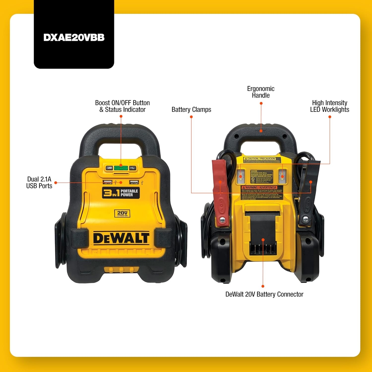 Dewalt Brandclub 20 Volt Battery Booster Jump Starter